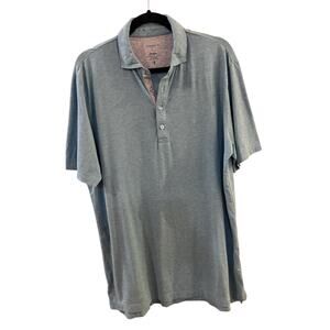 Johnnie o Men's Linxter Polo Sz L Blue Golf Resort Beach Coastal Cotton Lycocel